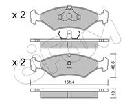 T=17 5mm без датч колодки тормозные перед ford esc