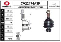 Cv22174a3k_шрус наружный! 25x34 abs 48 citroen xa