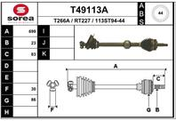 T49113A_привод левый! 700mm ABS Ch.&lt950213 Renault Laguna 1.8/2.0 JB3/JC5 94-95