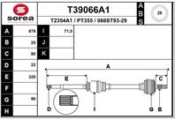 T39066A1_привод правый! 878мм ABS:29th man. Peuge