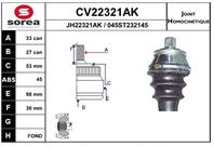 CV22321AK_ШРУС наружный! 33x27 ABS 45 Audi A4  Sk