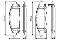 Колодки тормозные дисковые передние 0986494268 от компании BOSCH