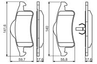 Колодки тормозные дисковые 0986424665 от компании BOSCH