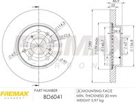 Диск тормозной передний sedici, suzuki sx4