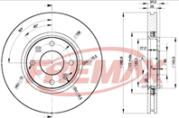 Диск тормозной передний psa 308,408,c4, partner b9 08