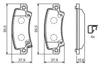 0 986 424 790_=874 02 !колодки дисковые з. Toyota Corolla 1.4i-2.0D диск 15/Ve