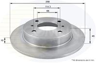 Диск торм nis primera 1,6/2,0d/gt/16v 90-96/almera 1,5/1,8 00- зад не