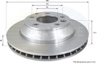 Диск торм audi q7/prs cayenne/vw touareg зад вент (d 330mm) (с покрыти