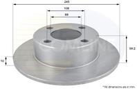 ДИСК ТОРМ AUDI 100 C3 1.8-2.3 82-87/A80 B3/B4 86- ЗАД НЕ ВЕНТ 4 ОТВ 24