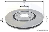 ДИСК ТОРМ CIT XANTIA 2,0 16V 2,0TURBO 2,1TD PGT 406 95- ПЕР ВЕНТ 283Х26 (С ПОКРЫТИЕМ)