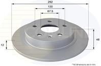 ДИСК ТОРМ TOY COROLLA 1.6 07-13/OPL INSIGNIA ЗАД