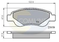 КОЛОДКИ ПЕР CIT C1 PGT 107 TOY AYGO 1.0 1.4HDI 05-