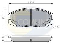 Колодки daihatshu extol 00 -/terios 97 -/mit colt 90 - 05/lancer 90 -/