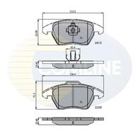 Колодки дисковые (КОЛОДКИ ПЕР CIT C4/PGT 307/308/3008 2.0I/HDI 03-)