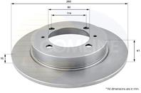 ДИСК ТОРМ MIT CARISMA 99- VOL S40 V40 96- ЗАД НЕ ВЕНТ 260X10 (С ПОКРЫТИЕМ)