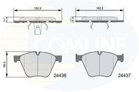 КОЛОДКИ ТОРМ ПЕР BMW (F16, F86) 14-, 5 Series 09-, 7 Series 08-15, X5 10-, X6 07-14