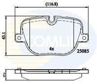 Колодки зад lrov discovery 3.0td/range rov sport 5.0 09-