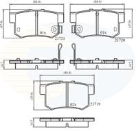 Колодки fiat sedici 06 -/suz sx4 06 -