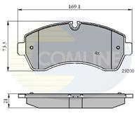 Колодки mer sprinter 06 -/vw commercial crafter van 06 -