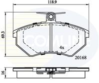 КОЛОДКИ AUDI 100 78 - 91/80 86 - 95/90 87 - 91/COUPE 84 - 96/SEAT CORD