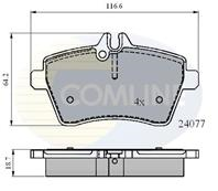 Колодки дисковые (КОЛОДКИ ПЕР MER W169 1.5/2.0CDI 04-)