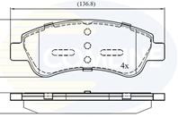 КОЛОДКИ ПЕР CIT BERLINGO/C2/C3/C4/XSARA/PGT 1007/2