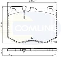 КОЛОДКИ ТОРМ ПЕР Mercedes-Benz C-Class 14-, E-Class 16-