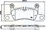 Колодки зад prs cayenne 3.0-4.8/vw toureg 3.0-4.2 10-