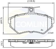 КОЛОДКИ AUDI A4 95 - 01/VW GOLF 93 - 02/PASSAT 96 - 02