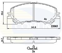 Колодки торм пер nissan x-trail 13-