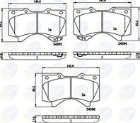 Brake pad set, disc brake