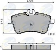 КОЛОДКИ ПЕР MER W169 W245 2.0 2.0CDI 04-