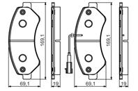 Колодки тормозные дисковые передние 0986495095 от компании BOSCH