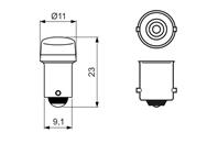 Лампа 12V 1W T4W LED RETROFIT 6000K