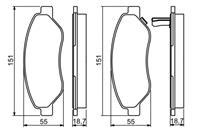 Колодки тормозные дисковые 0986494345 от фирмы BOSCH