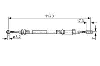 Трос ручника_PEUGEOT Boxer 2.0i/2.0-2.8HDI 02-