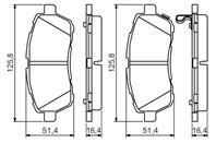 Тормозные дисковые колодки 0986494574 от производителя BOSCH