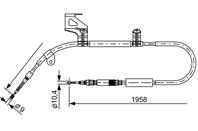 Трос ручного тормоза AUDI A6 -05 1958мм