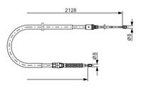 Трос ручного тормоза PEUGEOT 308 2128/1330мм