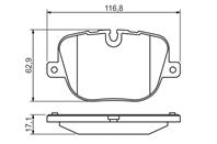 Колодки тормозные дисковые задние 0986494409 от производителя BOSCH