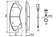 Колодки тормозные дисковые передние 0986494236 от производителя BOSCH