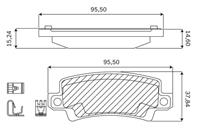 Колодки тормозные дисковые передние 0986495095 от компании BOSCH