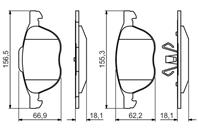 Колодки тормозные дисковые передние 0986495097 от фирмы BOSCH