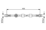 1 987 476 170_шланг тормозной! передний  L 455mm