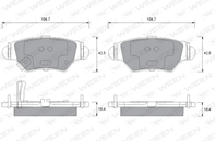 Колодки тормозные opel astra fg, corsa c, zafira задние дисковые (кт