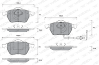 Колодки тормозные audi a3tt seat leon skoda octavia vw golf ivv д