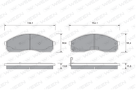 Колодки тормозные дисковые передние KIA Carnival (UP) Carnival II (GQ) (компл.)