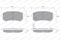 Колодки тормозные дисковые задние HYUNDAI i10; KIA Picanto (компл.)