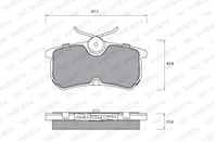 Колодки тормозные ford focus задние дисковые (кт 4 шт.) ween