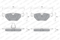 Колодки тормозные bmw 5 задние дисковые (кт 4 шт.) ween